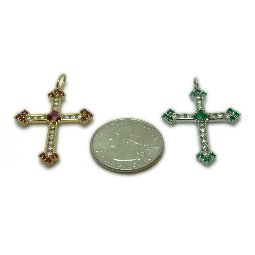 Emerald & Diamond Cross | Collections, Religious | Kokkinos Creative ...