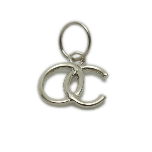 White Gold “OC” Charm