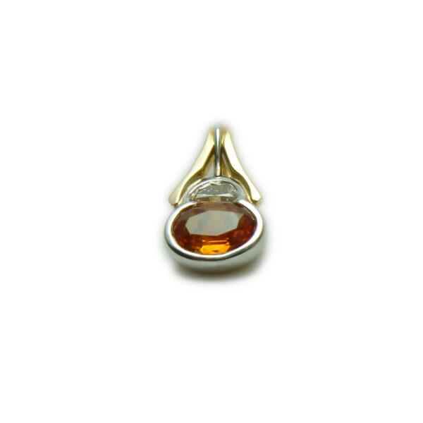 Orange Sapphire Pendant