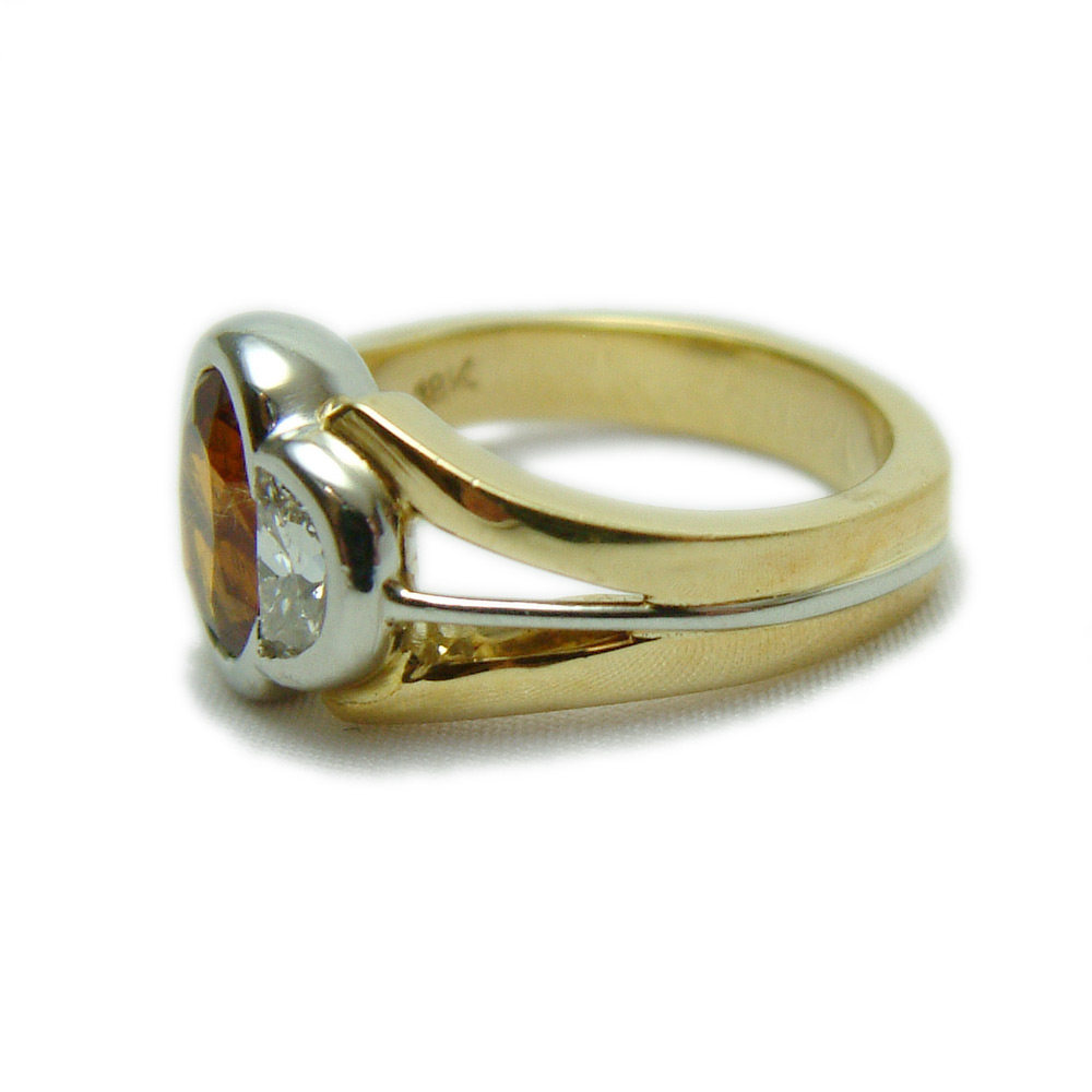 Orange Sapphire Ring | Custom, One of a Kind | Kokkinos Creative Jewelers