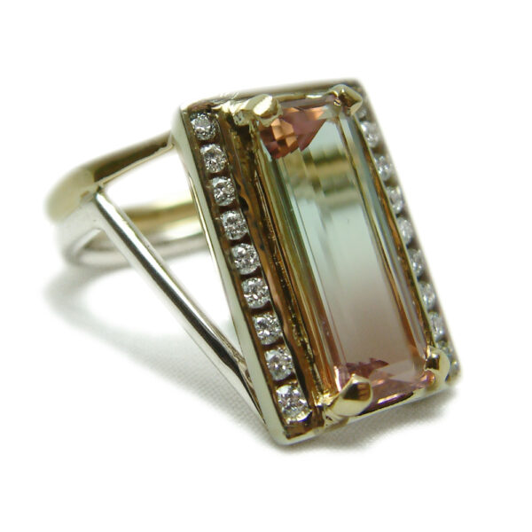 Tourmaline & Diamond Ring