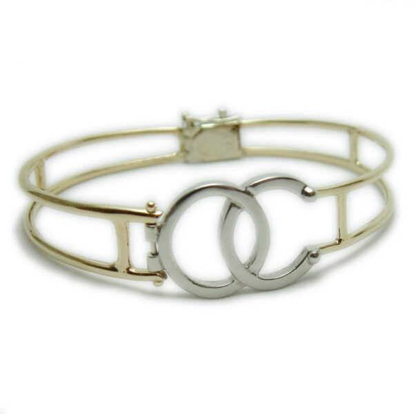 Two-Tone White “OC” Bracelet