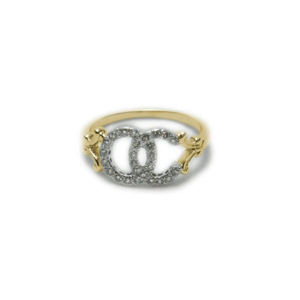 Two-Tone Diamond “OC” Ring
