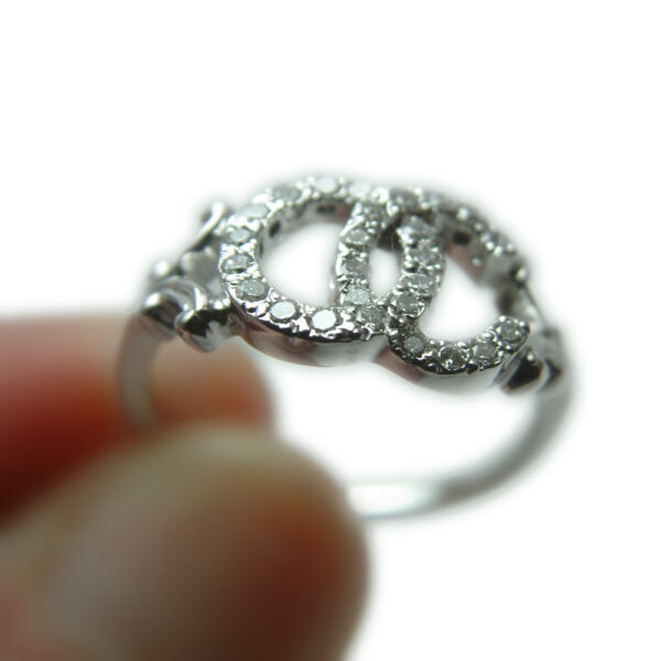 White Gold Diamond “OC” Ring
