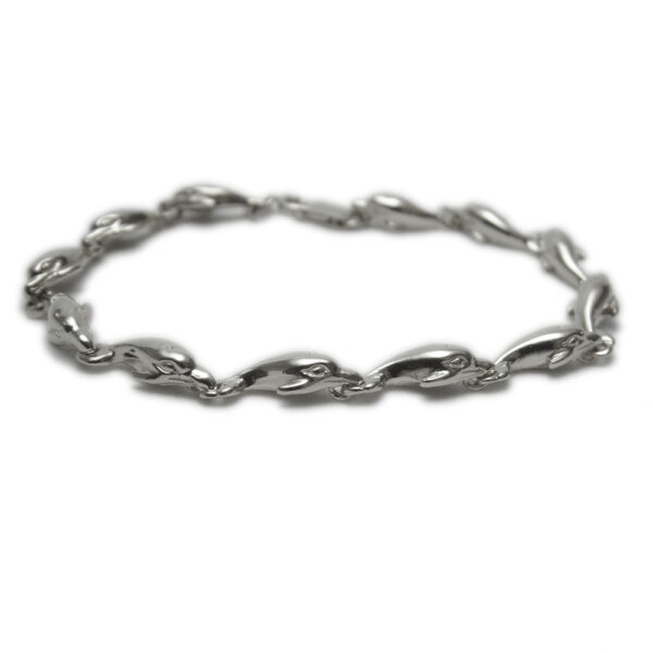 White Gold Dolphin Bracelet