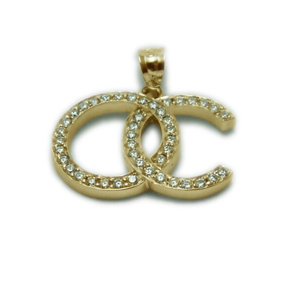 Gold Diamond “OC” Pendant