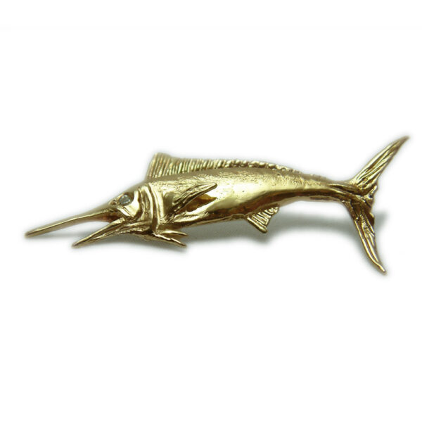 Yellow Gold Marlin Slide