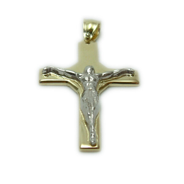 14K Two-Tone Crucifix