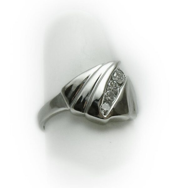 White Gold Diamond Fan Ring