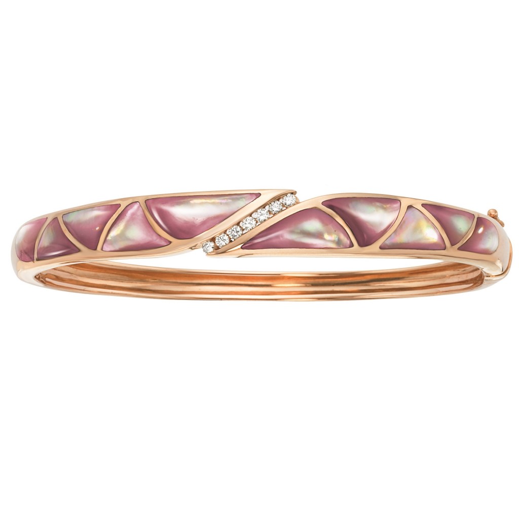 14K Rose Gold Pink Mother-Of-Pearl And Diamond Bracelet | Collections,  Kabana | Kokkinos Creative Jewelers